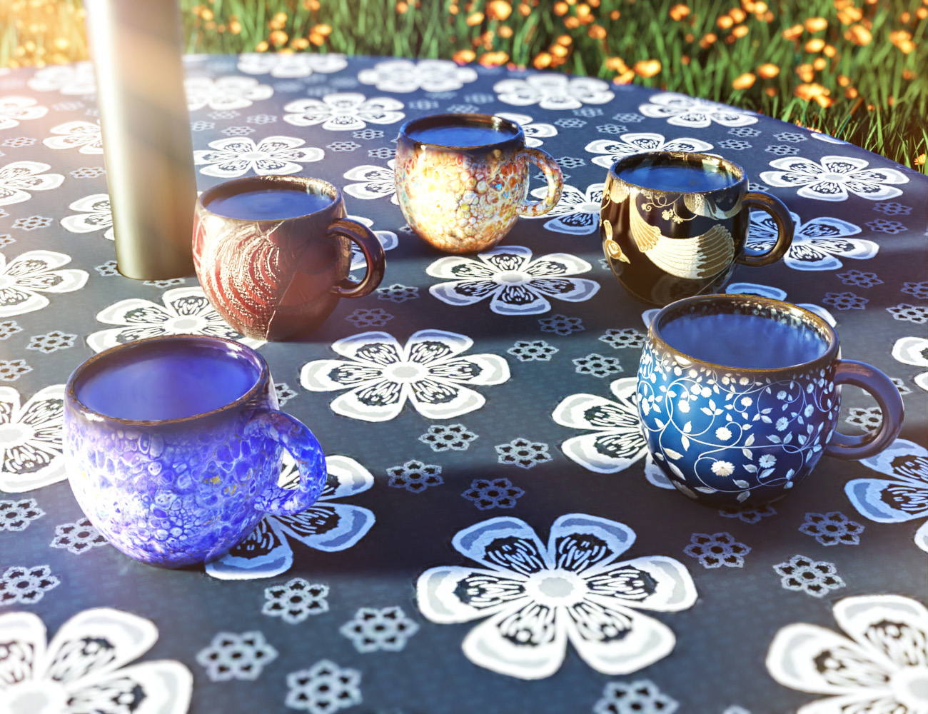 Stylish Ceramic Cups by: AcharyaPolina, 3D Models by Daz 3D