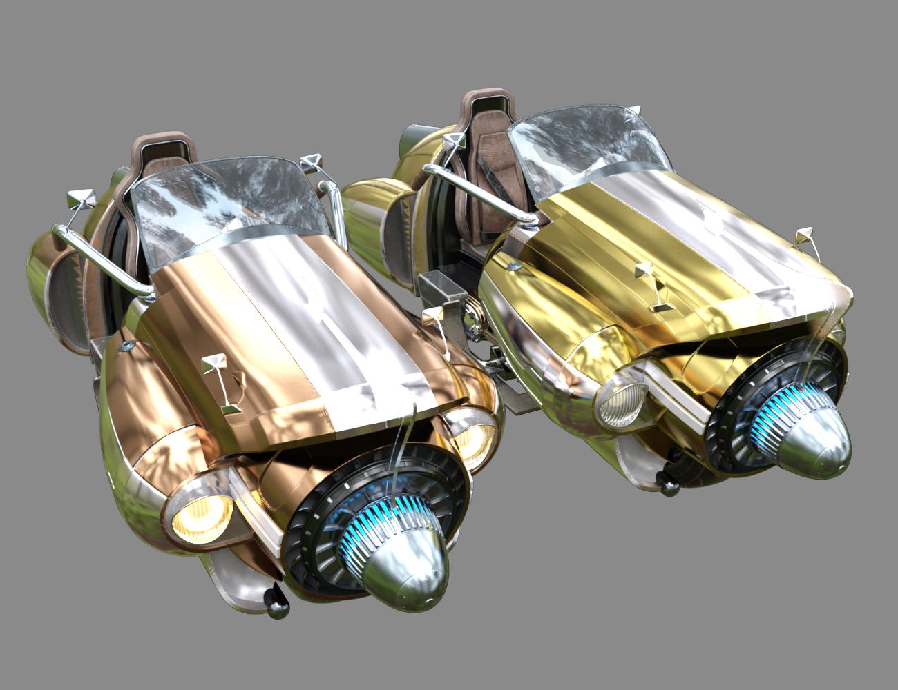 XI Retro Futuristic Cruiser Motorcycle by: Xivon, 3D Models by Daz 3D
