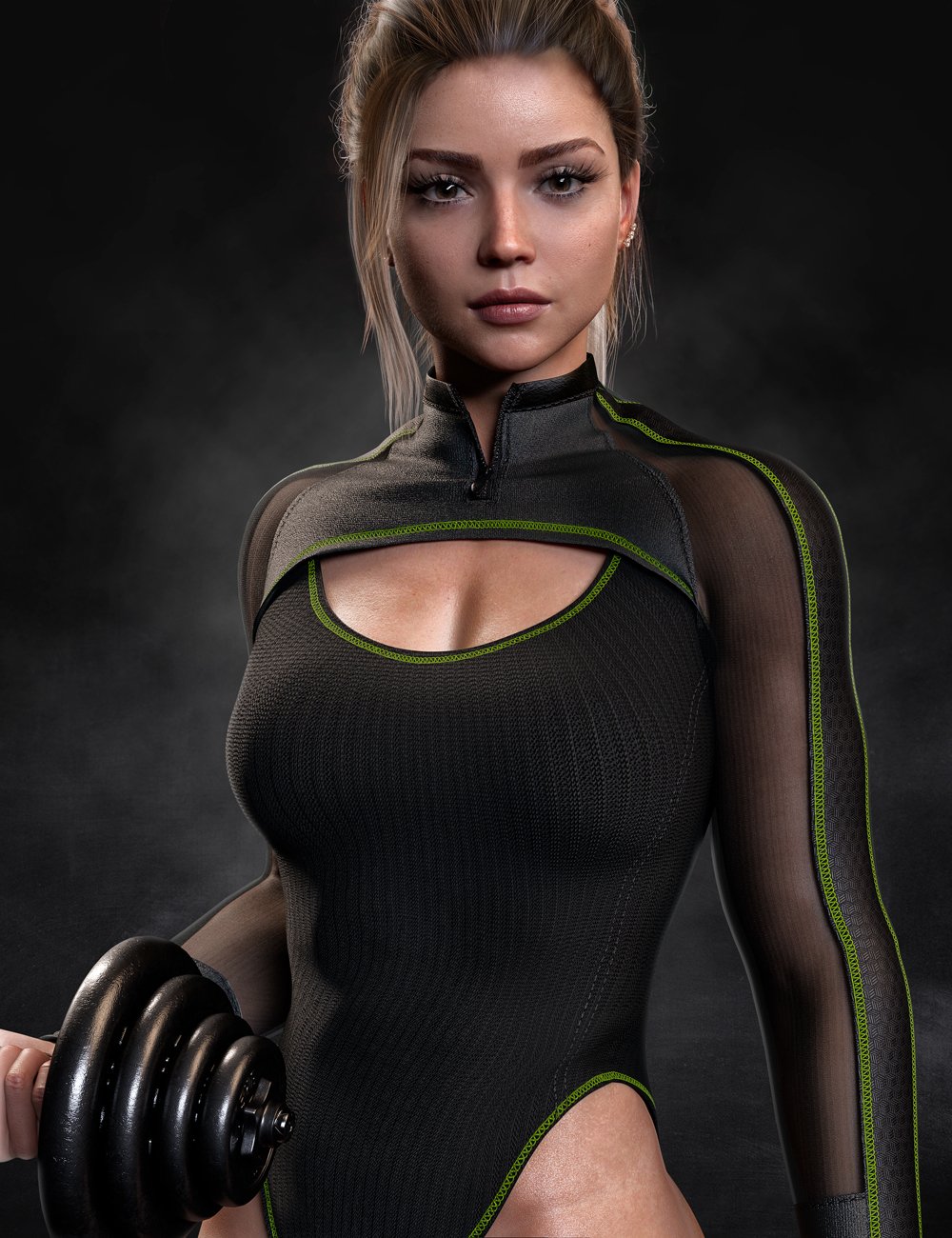 AJC Aero Fitness Outfit for Genesis 8 and 8.1 Females by: adeilsonjc, 3D Models by Daz 3D