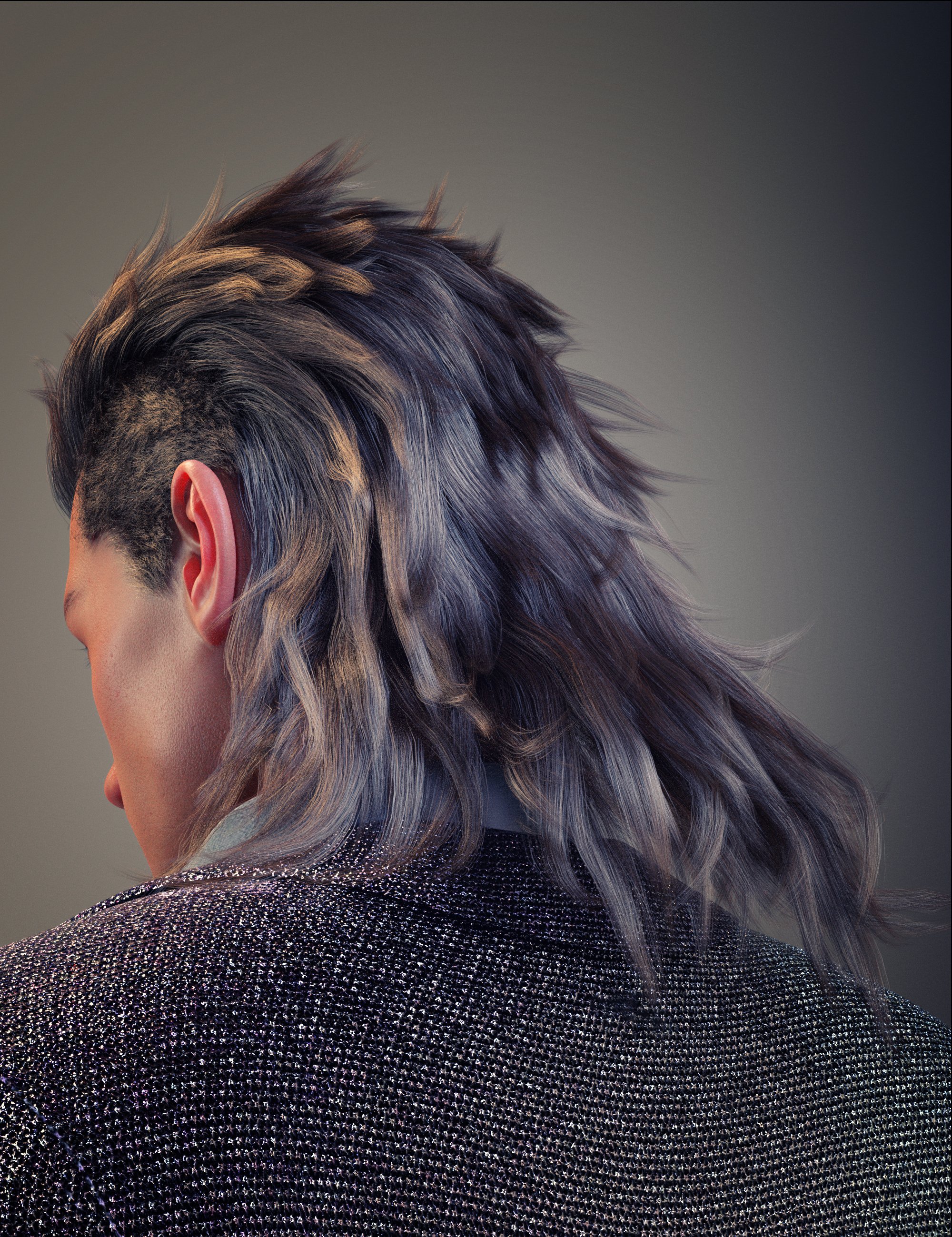 FE Yami Hair for Genesis 8 Male by: FeSoul, 3D Models by Daz 3D