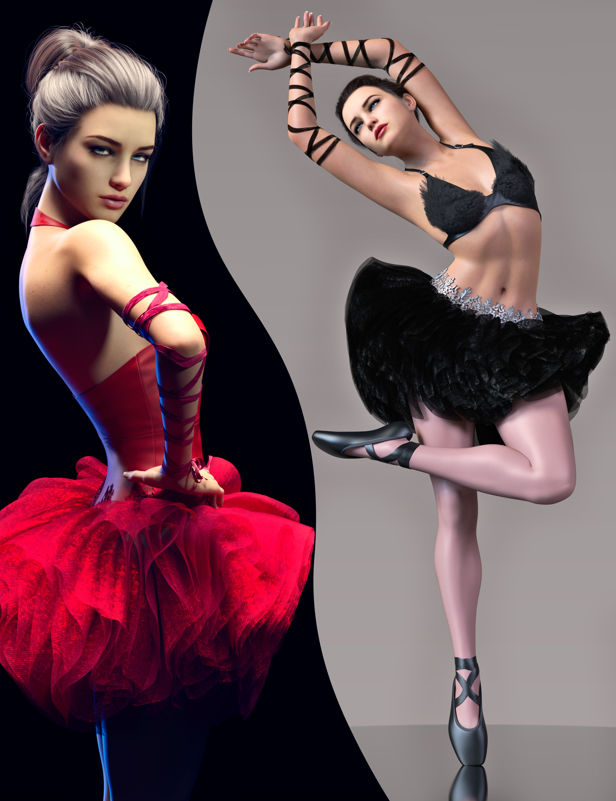 Z Ballerina Beauty Shape and Pose Mega Set Genesis 8 and 8.1 by: Zeddicuss, 3D Models by Daz 3D