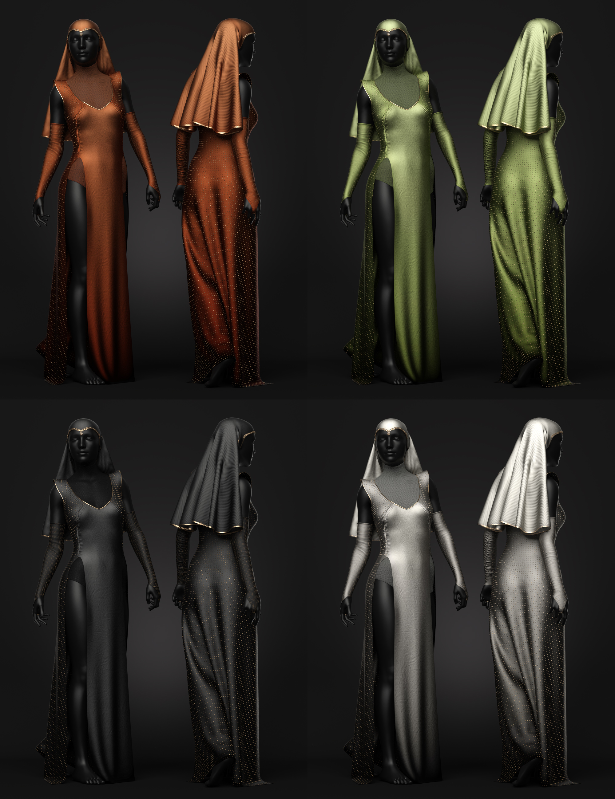 dForce CGI Soraida Outfit for Genesis 8 and 8.1 Females by: Color Galeria, 3D Models by Daz 3D
