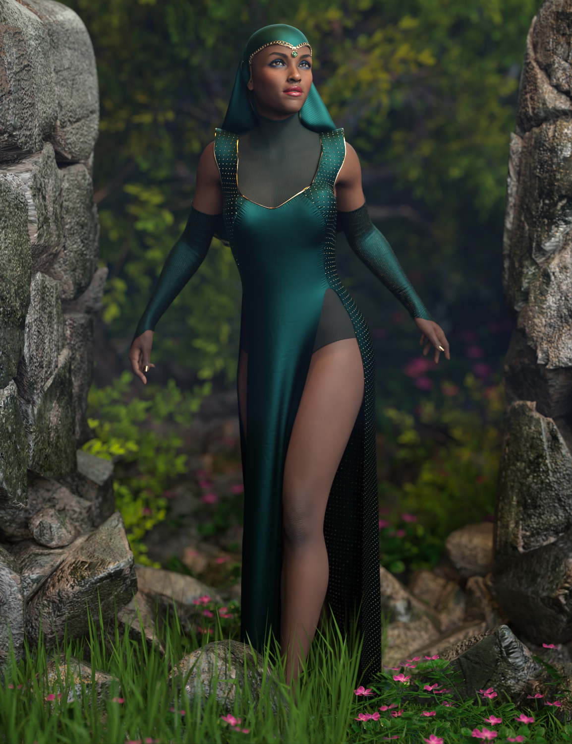 dForce CGI Soraida Outfit for Genesis 8 and 8.1 Females by: Color Galeria, 3D Models by Daz 3D