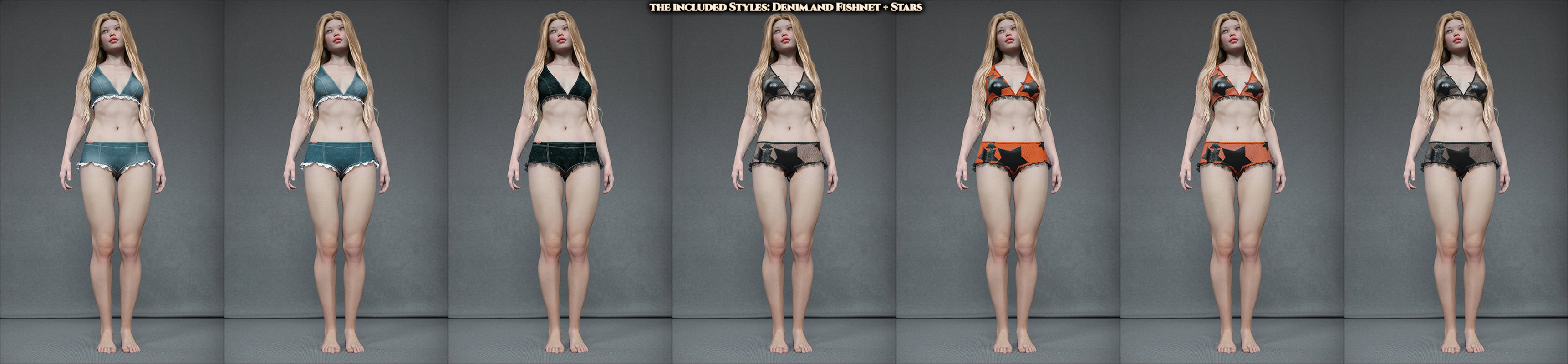 Variety Styles for Zero One Clothing Sets by: Aeon Soul, 3D Models by Daz 3D