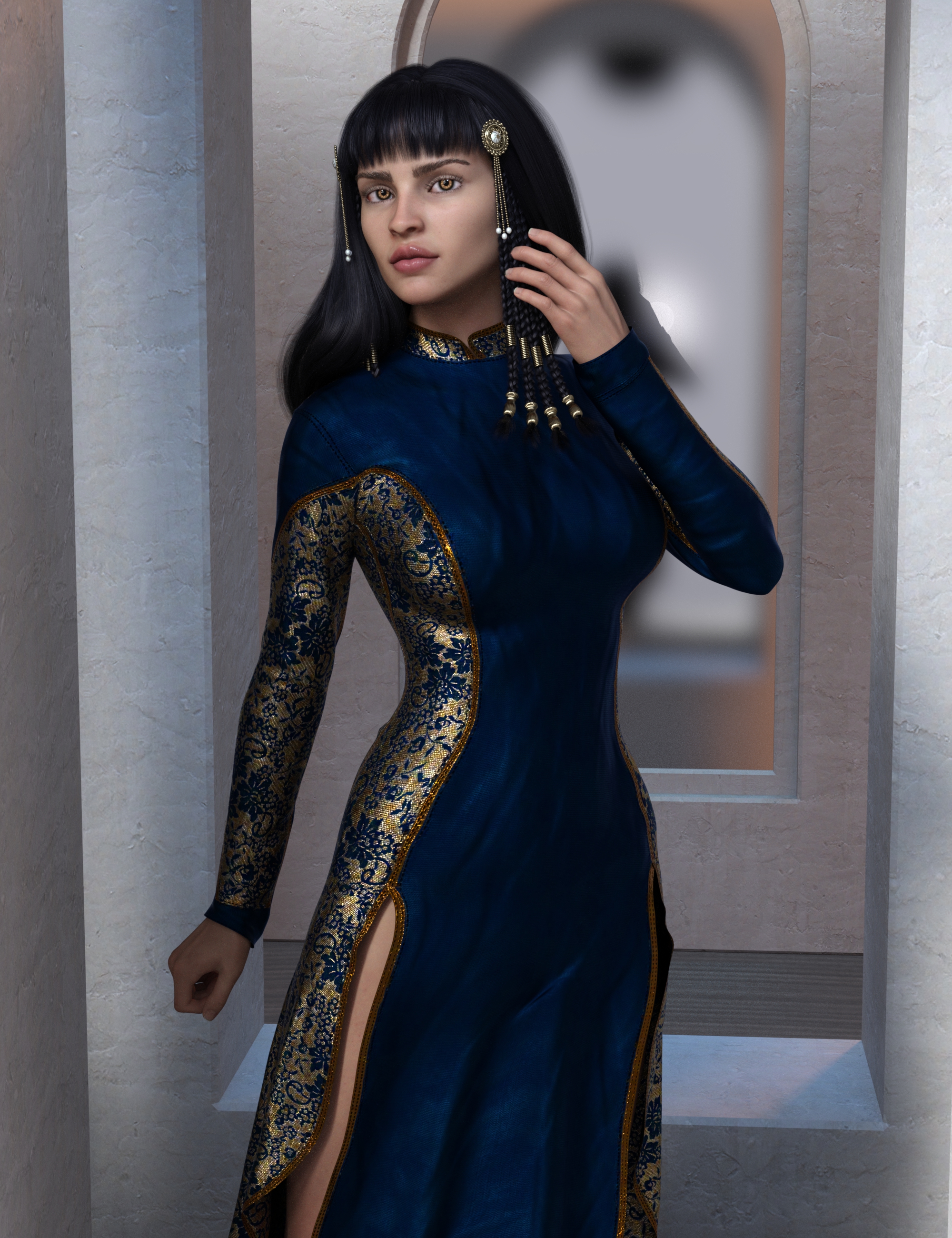 dForce Altamira Outfit for Genesis 8 and 8.1 Female by: Sade, 3D Models by Daz 3D