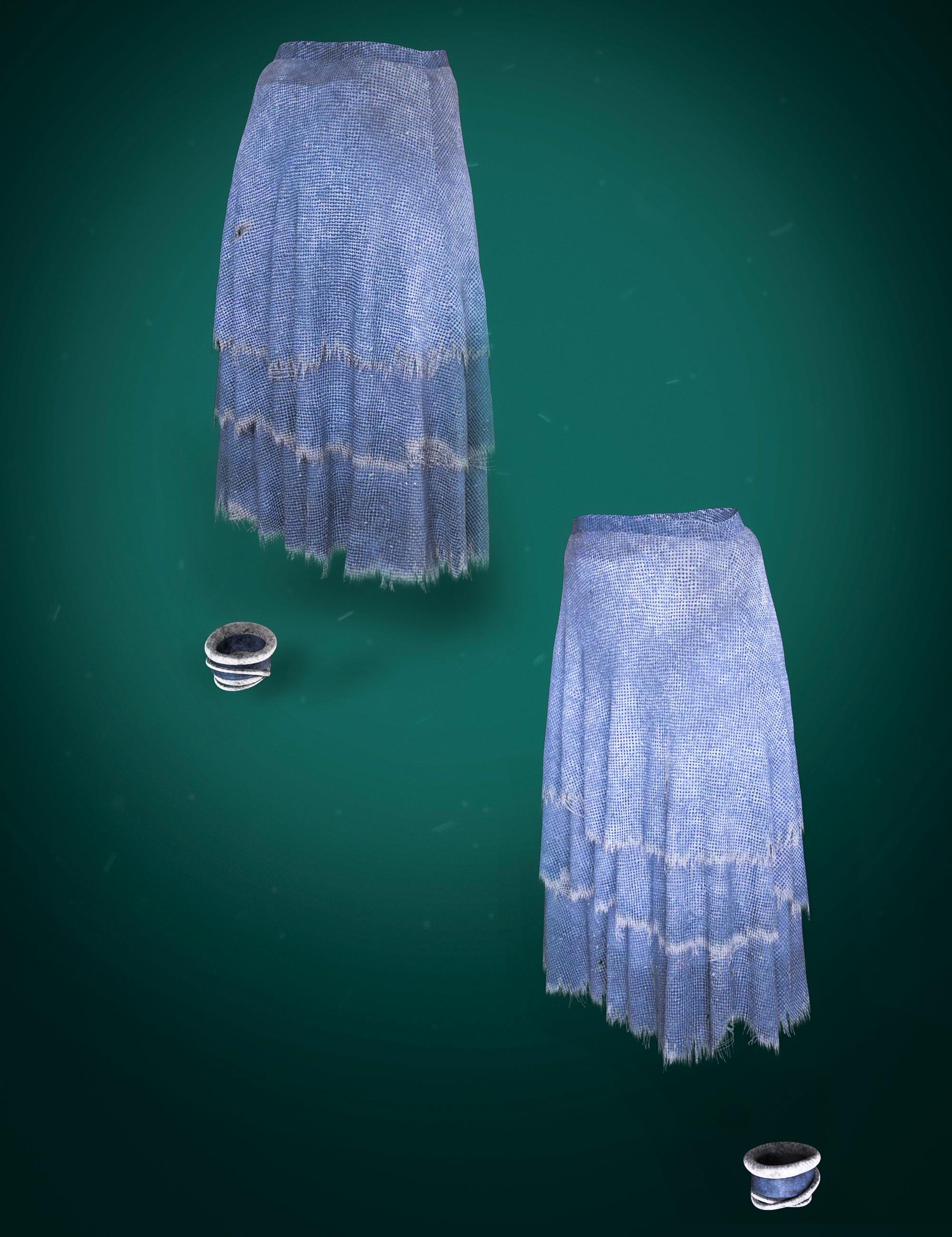 DarkForest Evil Witch dForce Skirt and Leg Band for Genesis 8 and 8.1 Females by: Beautyworks, 3D Models by Daz 3D