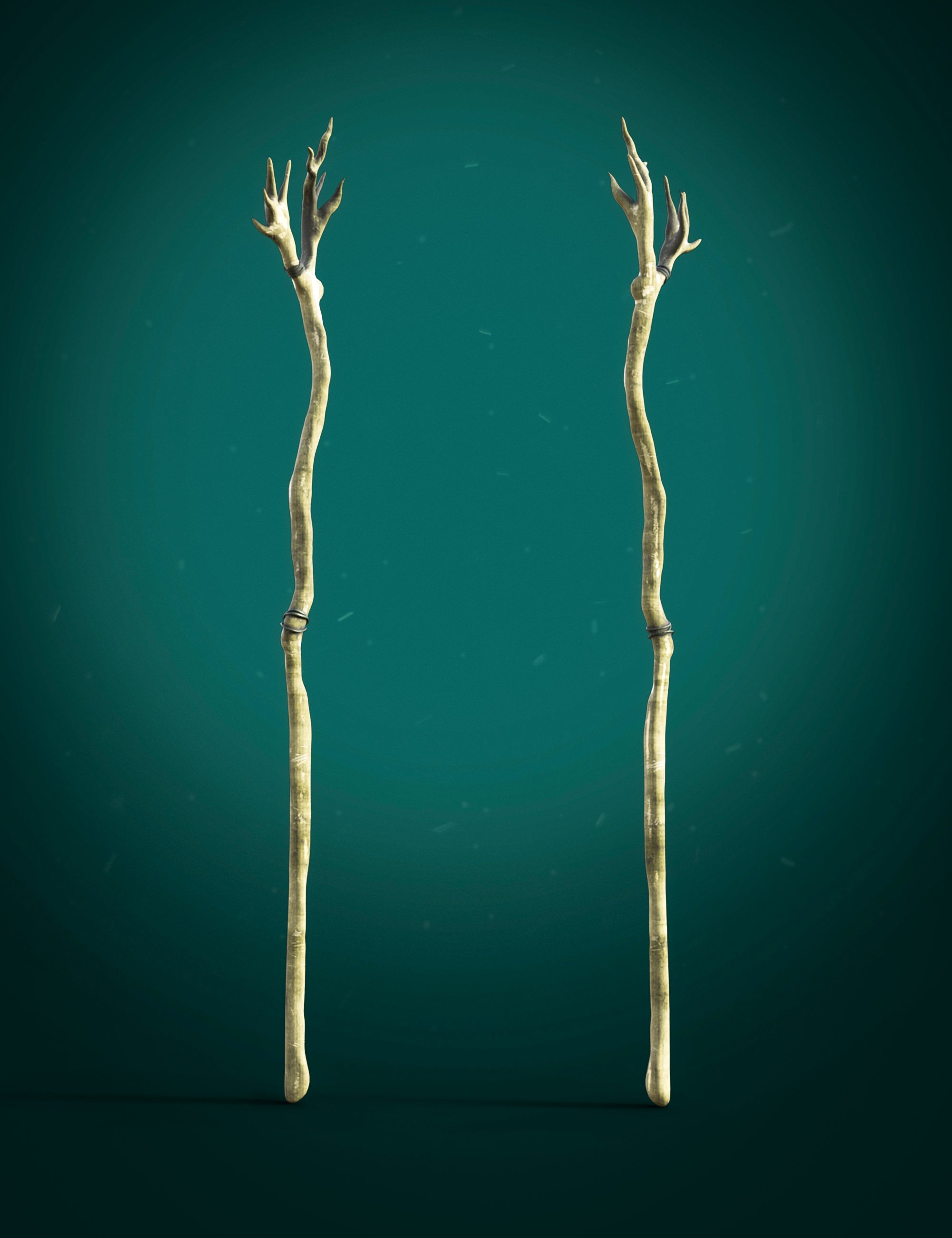 DarkForest Evil Witch Staff for Genesis 8 and 8.1 Females by: Beautyworks, 3D Models by Daz 3D