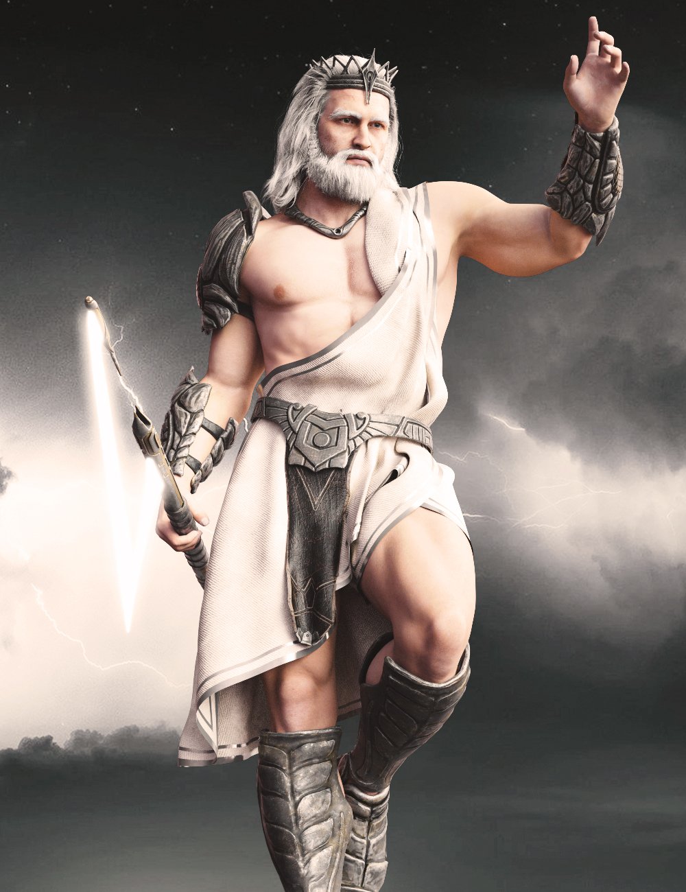 dForce Zeus War Set for Genesis 8 and 8.1 Male by: fjaa3d, 3D Models by Daz 3D