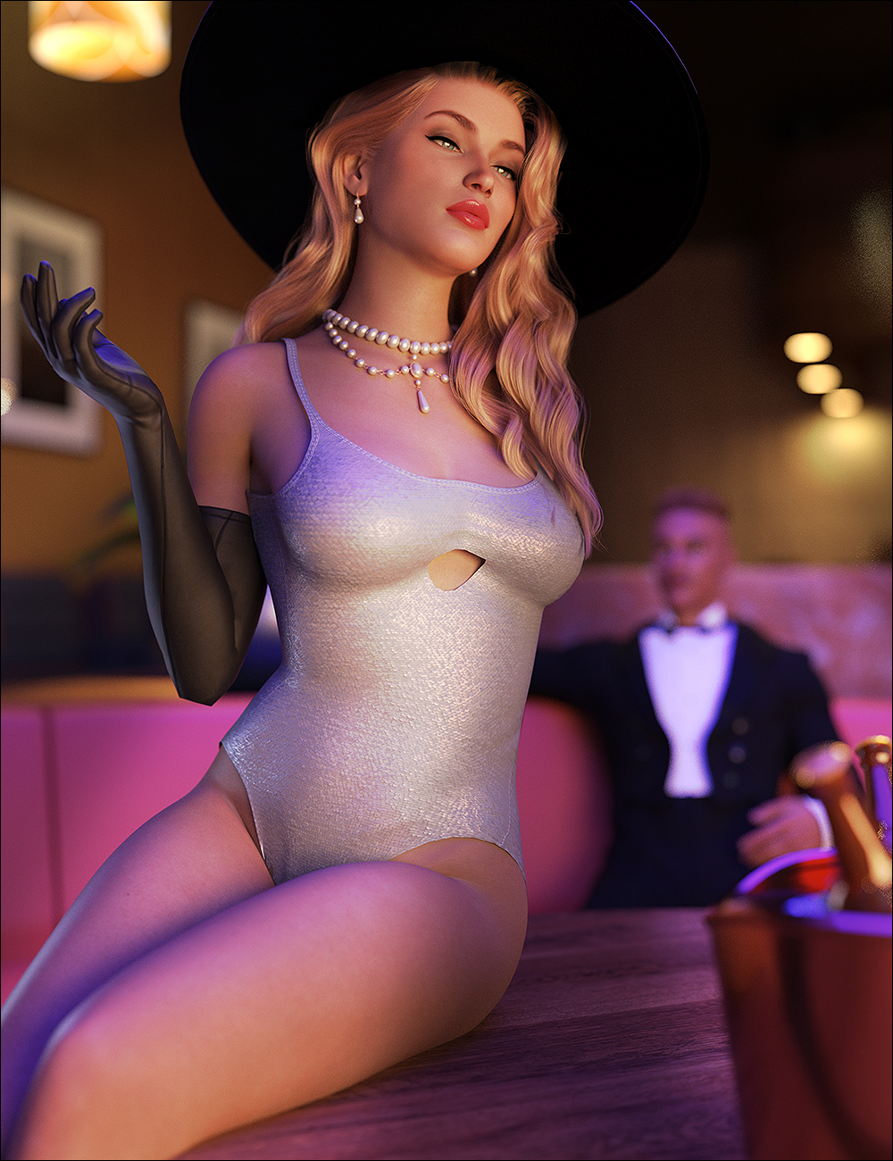 dForce Glam Spy Outfit for Genesis 8 and 8.1 Females