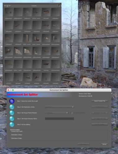 Environment Set Splitter Environment Set Splitter by: Code 66, 3D Models by Daz 3D