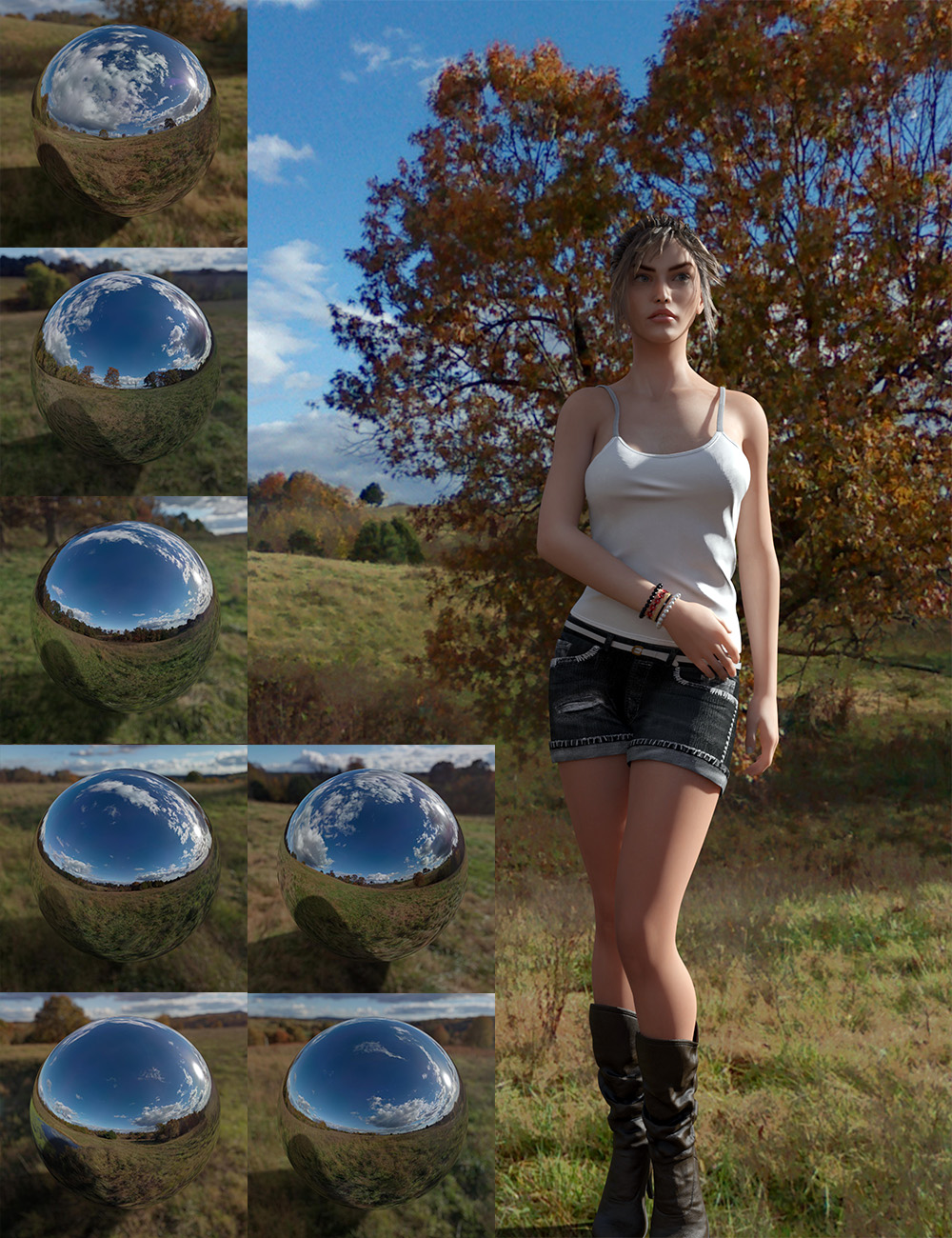 Orestes Iray HDRI Environments - Autumn Hills by: Orestes Graphics, 3D Models by Daz 3D