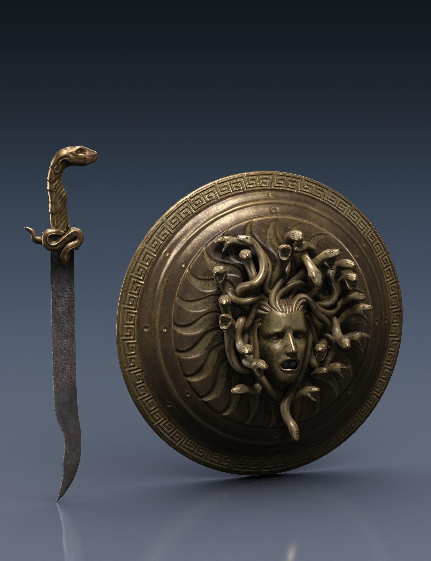 CH Greek Mythological Armor Weapons for Genesis 8 and 8.1 Males by: Charlie, 3D Models by Daz 3D