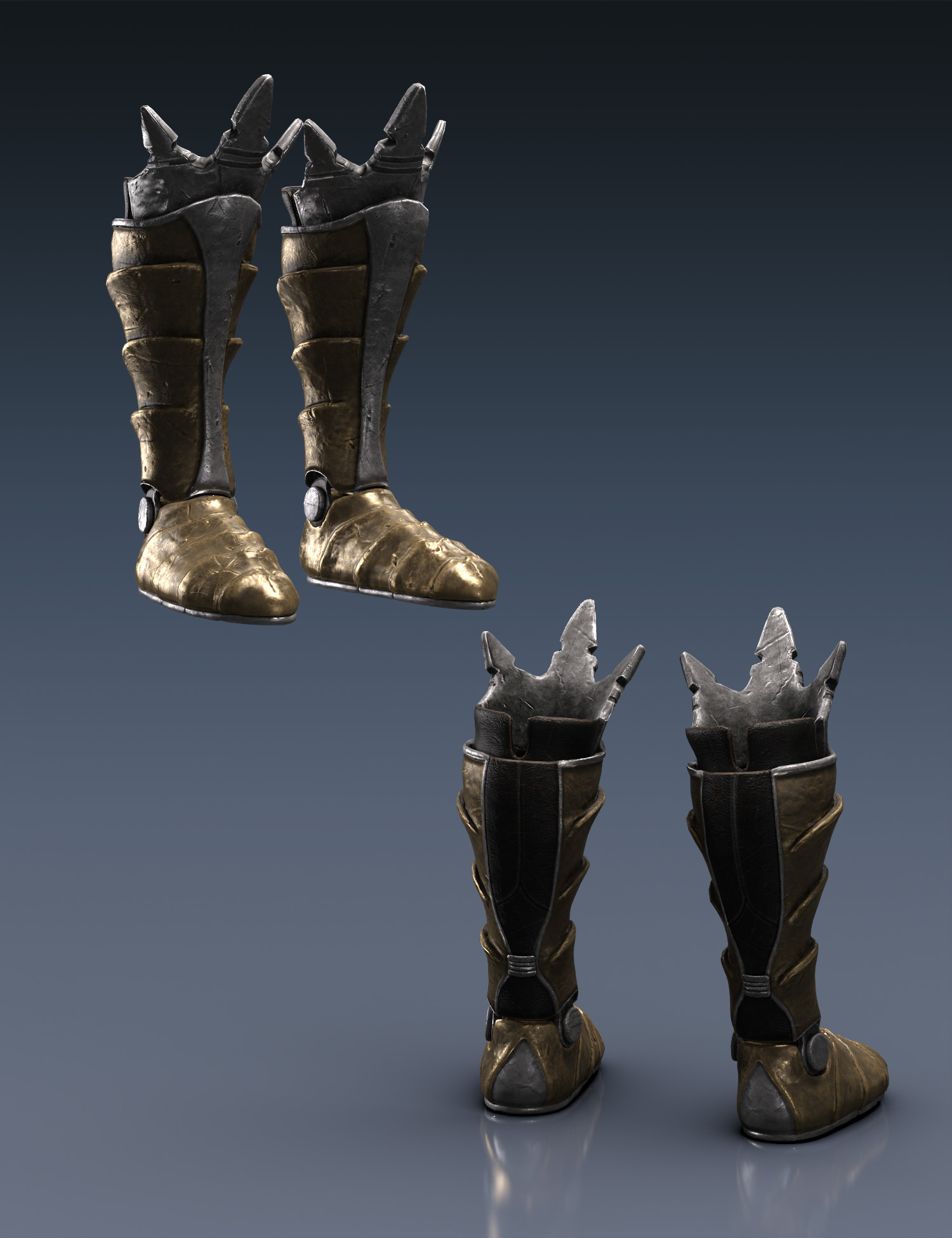 Ares War Outfit Boots for Genesis 8 and 8.1 Male