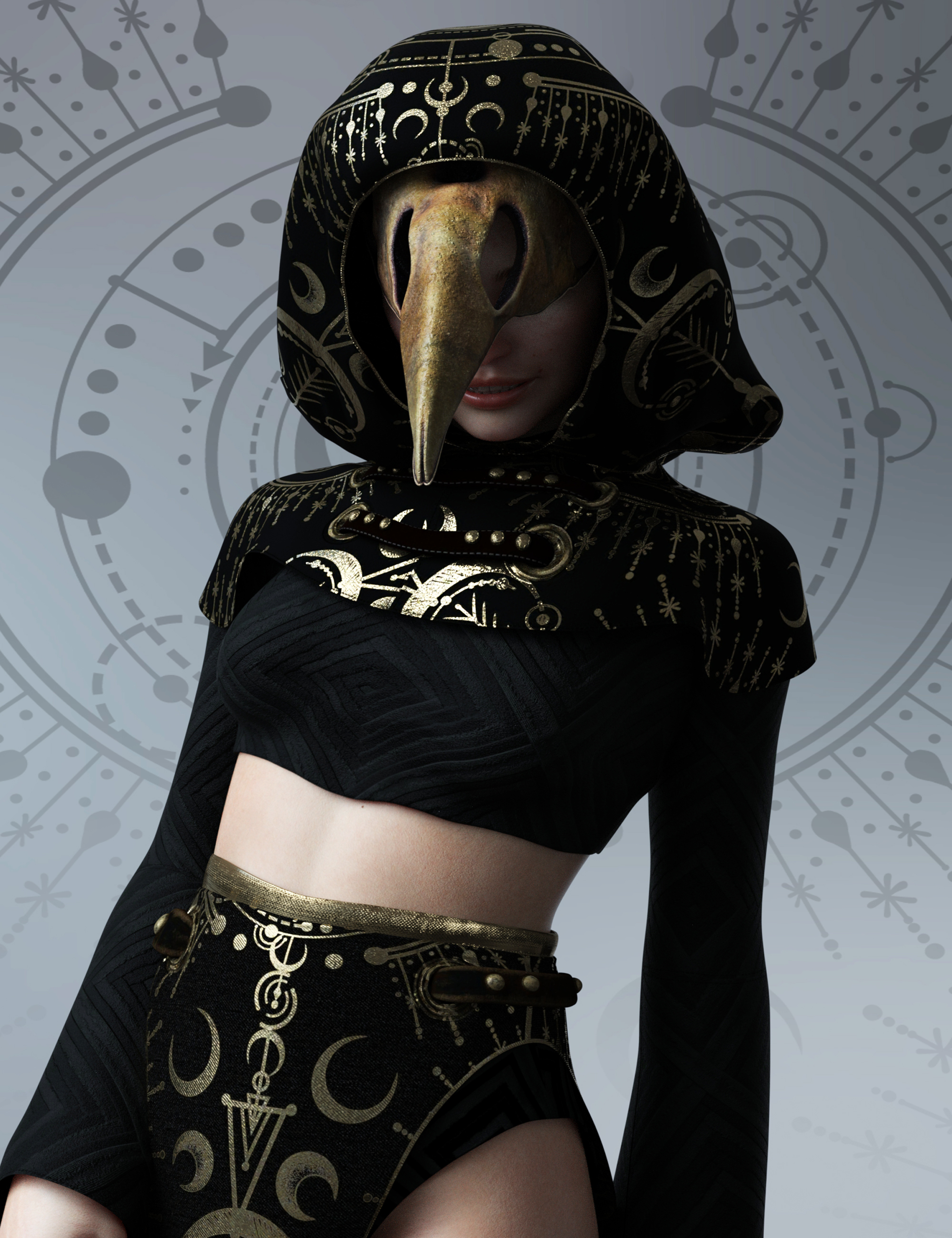 Wiccan Textures for ND Neowitch by: Sade, 3D Models by Daz 3D
