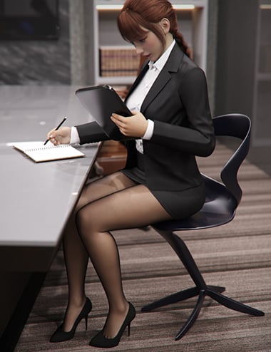 dForce Office Lady Suit for Genesis 8 and 8.1 Females by: Jason Fang, 3D Models by Daz 3D