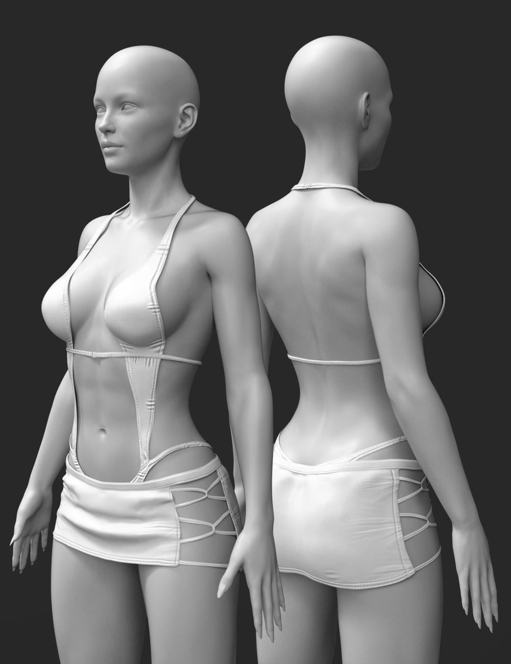 X-Fashion Empire Swimsuit for Genesis 8 and 8.1 Females by: xtrart-3d, 3D Models by Daz 3D