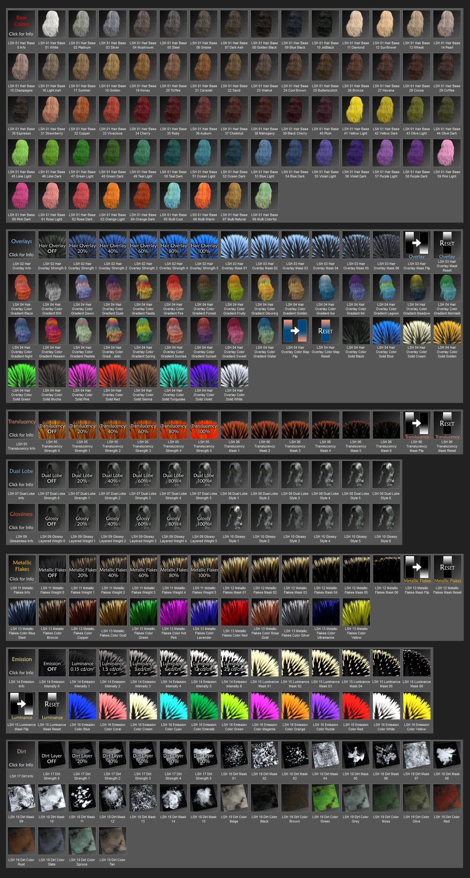 Layered Strand-Based Hair Shader and Merchant Resource by: esha, 3D Models by Daz 3D
