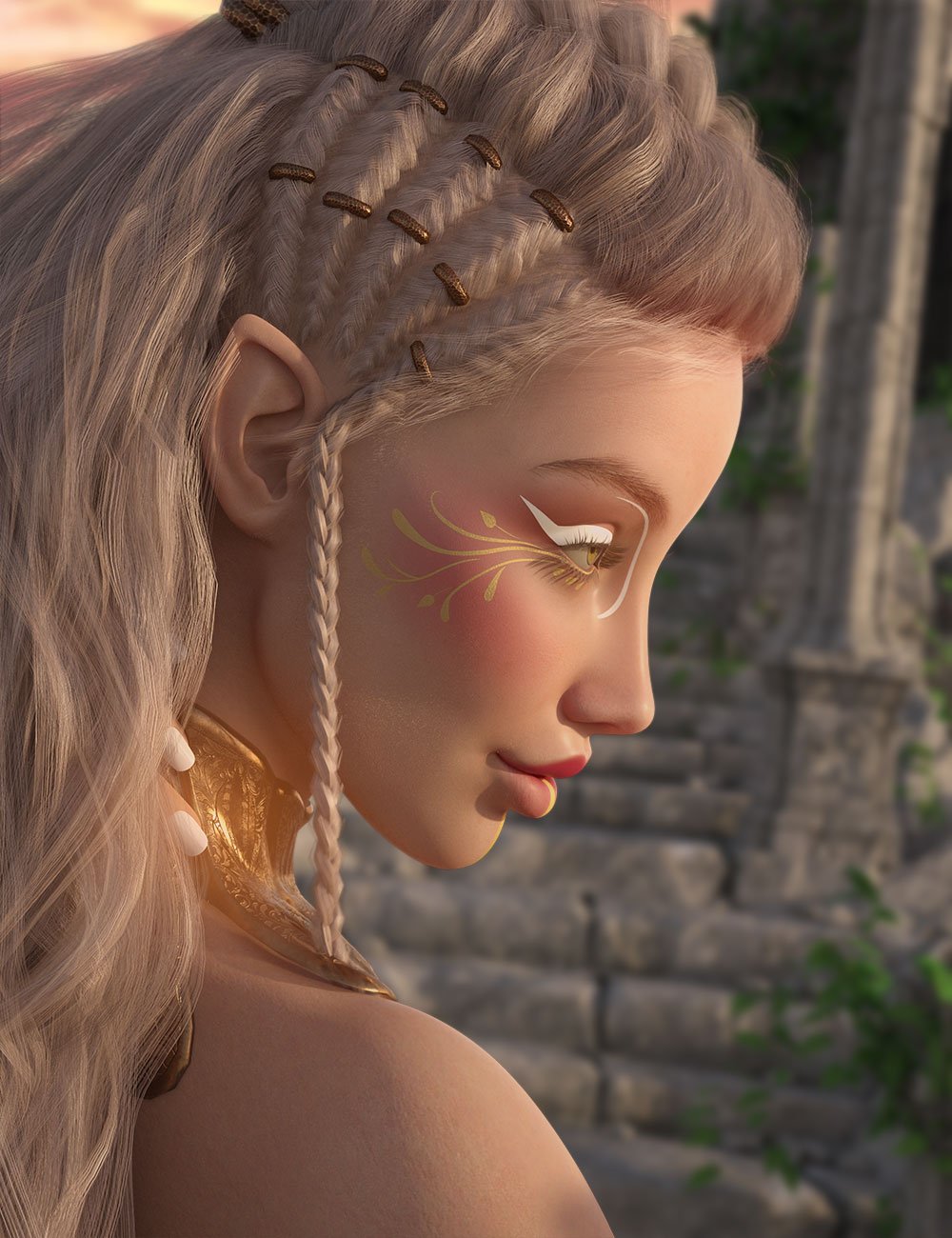 First Light L.I.E. Fantasy Makeup for Genesis 8.1 by: 3D Sugar, 3D Models by Daz 3D