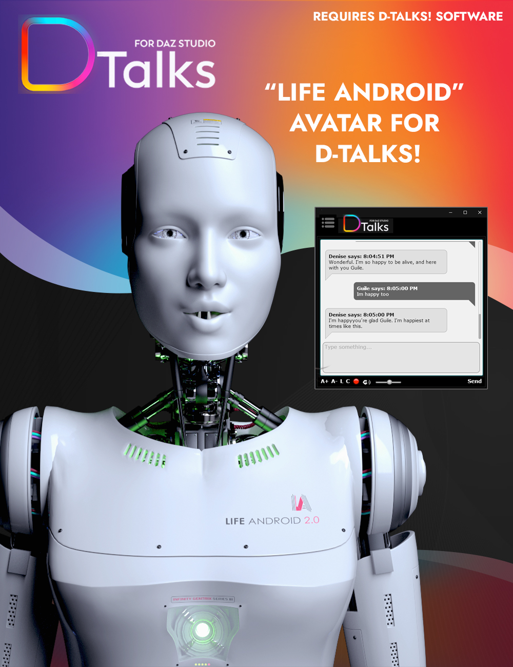 D-Talks! Avatar "Life Android" by: NextOS, 3D Models by Daz 3D