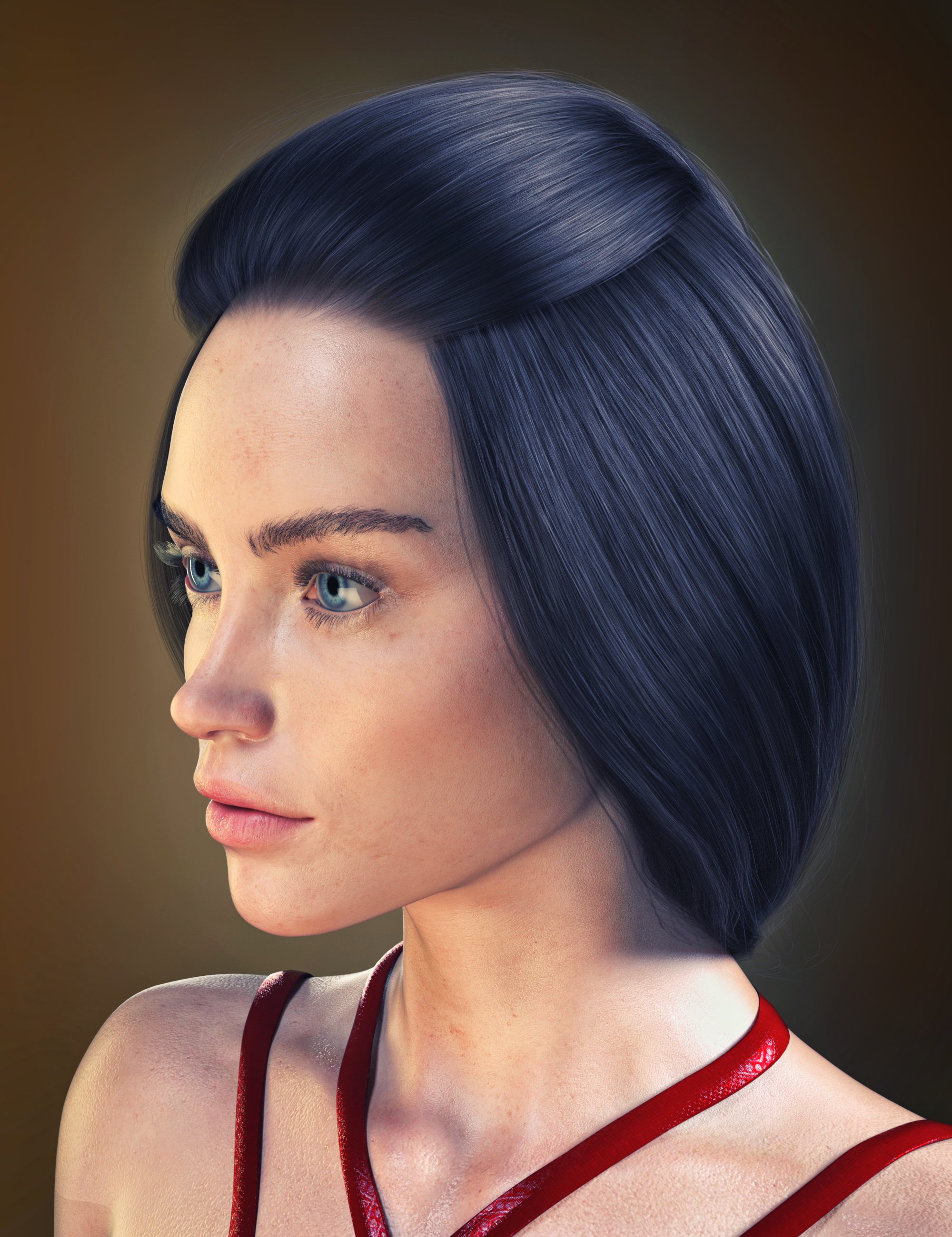 FE Natural Hair for Genesis 8 and 8.1 Female by: FeSoul, 3D Models by Daz 3D