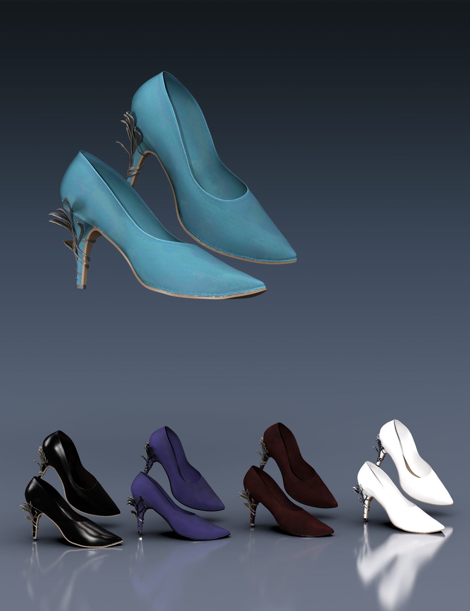 Queens Wrath Heels for Genesis 8 and 8.1 Females by: Barbara BrundonUmblefugly, 3D Models by Daz 3D