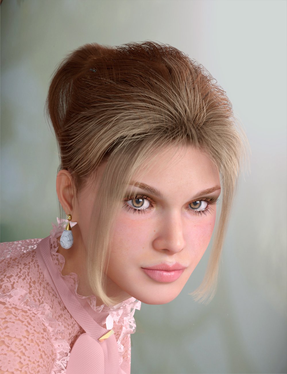 Teased Ponytail for Genesis 8 Female by: Titan Xi, 3D Models by Daz 3D
