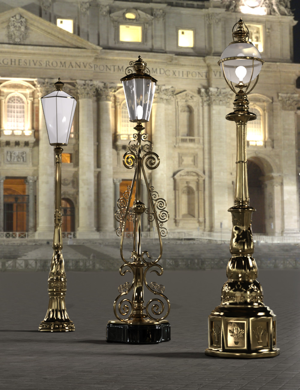 Lightposts - Classical by: Fantasyart3D, 3D Models by Daz 3D