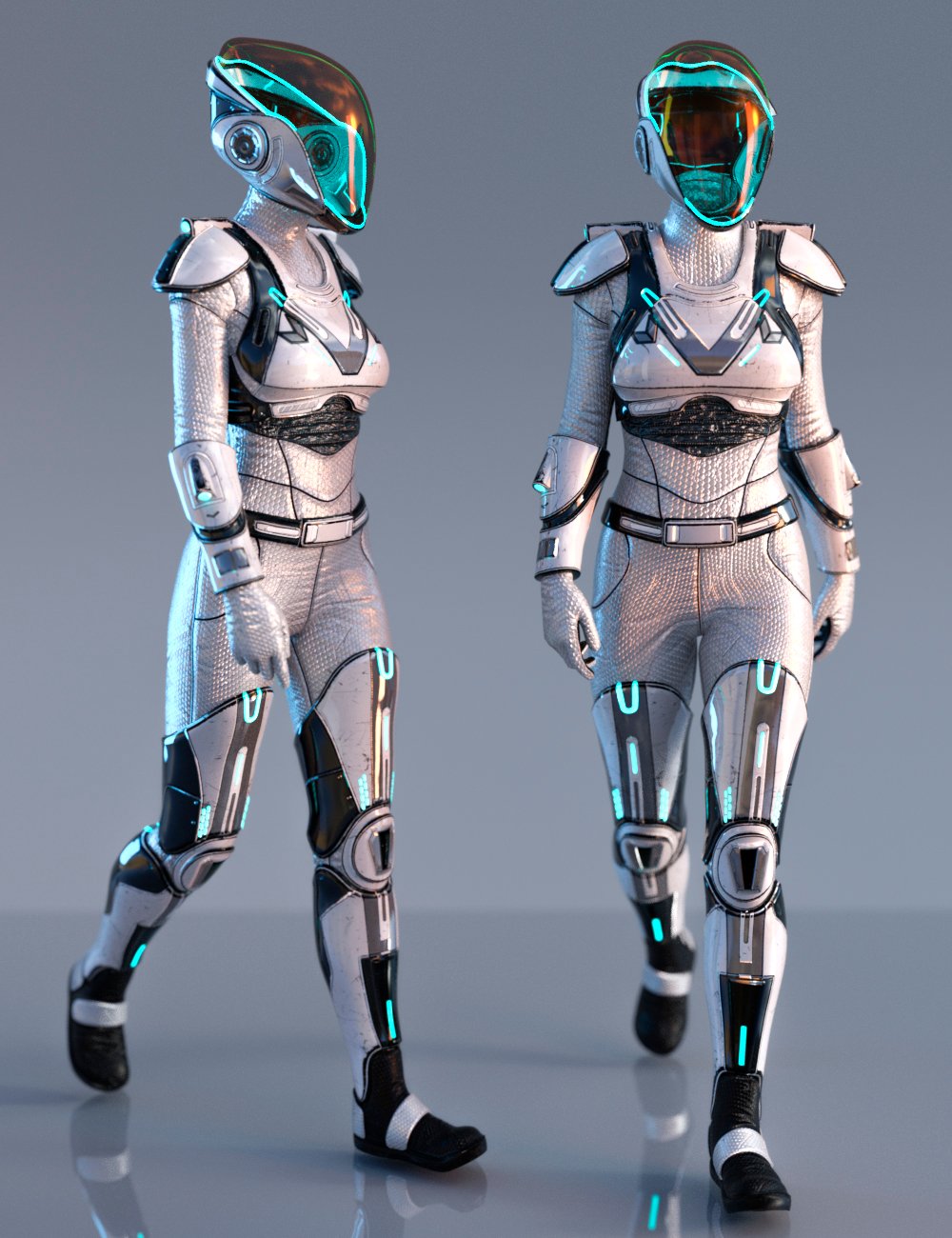 Sci-Fi Guard Outfit Textures for Genesis 8 and 8.1 Female | Daz 3D