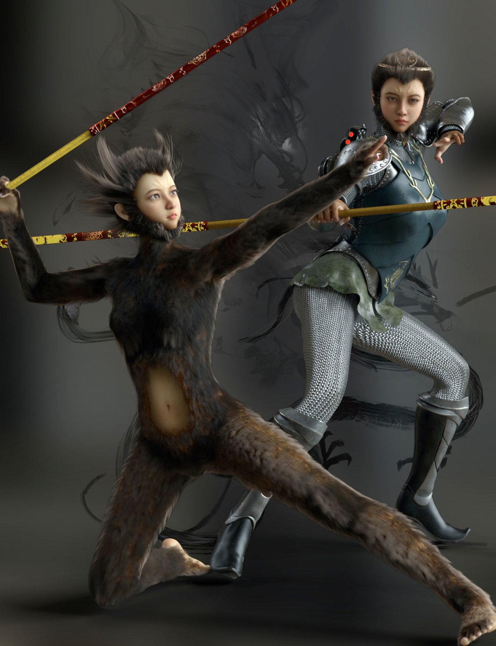 Vo Monkey Sister HD for Genesis 8.1 Female Vo Monkey Sister HD for Genesis 8.1 Female by: VOOTW, 3D Models by Daz 3D