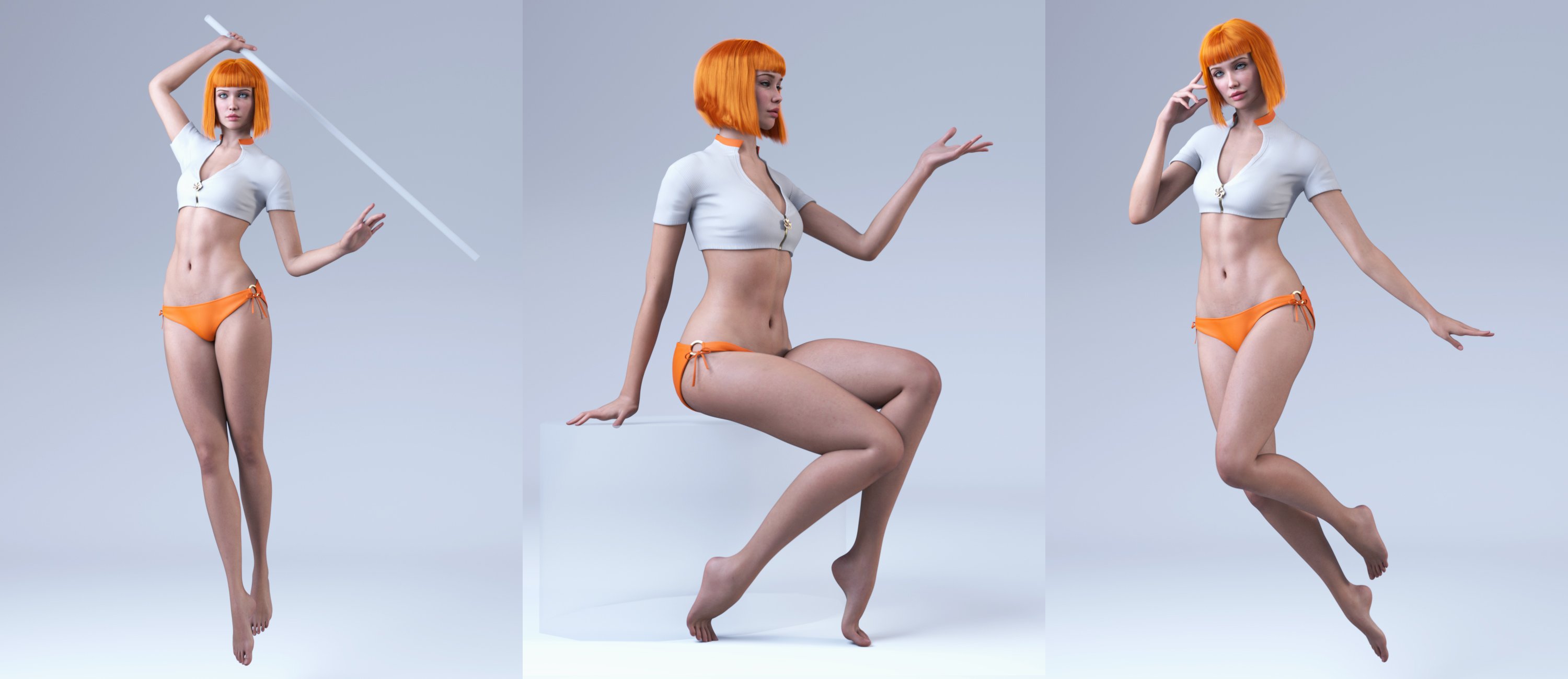 Action Poses for Genesis 9 Feminine by: 3D Sugar, 3D Models by Daz 3D