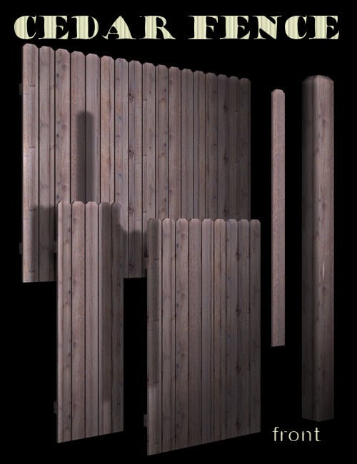 Cedar Fence by: , 3D Models by Daz 3D
