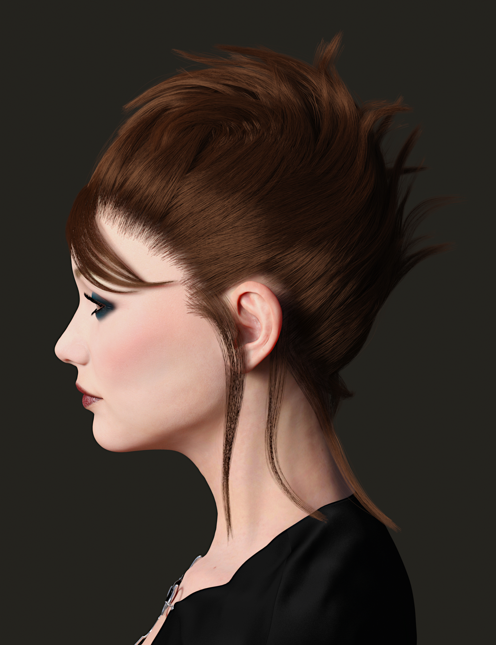 Messy Goth Updo for Genesis 8 and 8.1 Females | Daz 3D