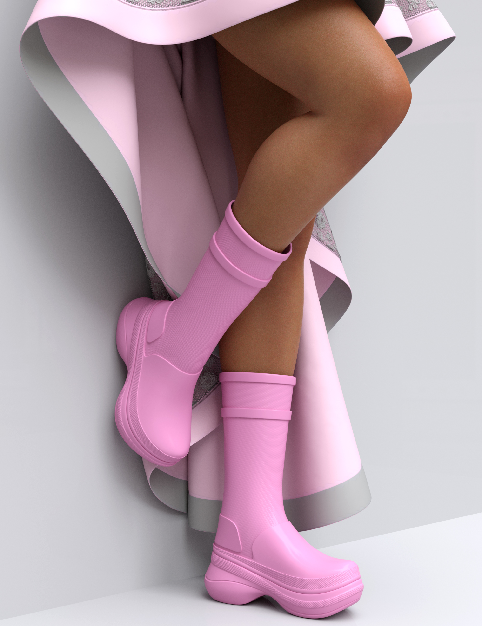 HL Rubber Boots for Genesis 8 and 8.1 Female by: Havanalibere, 3D Models by Daz 3D