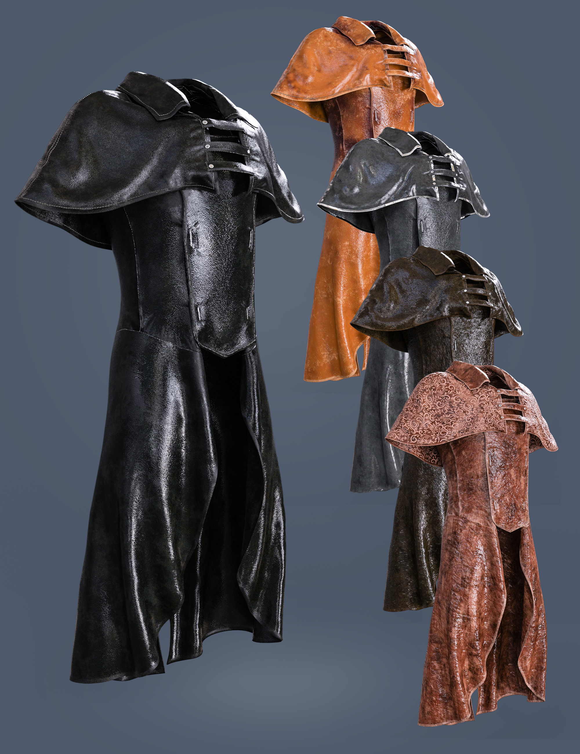Halloween Plague Doctor dForce Top and Cloak for Genesis 8 and 8.1 Males by: Beautyworks, 3D Models by Daz 3D