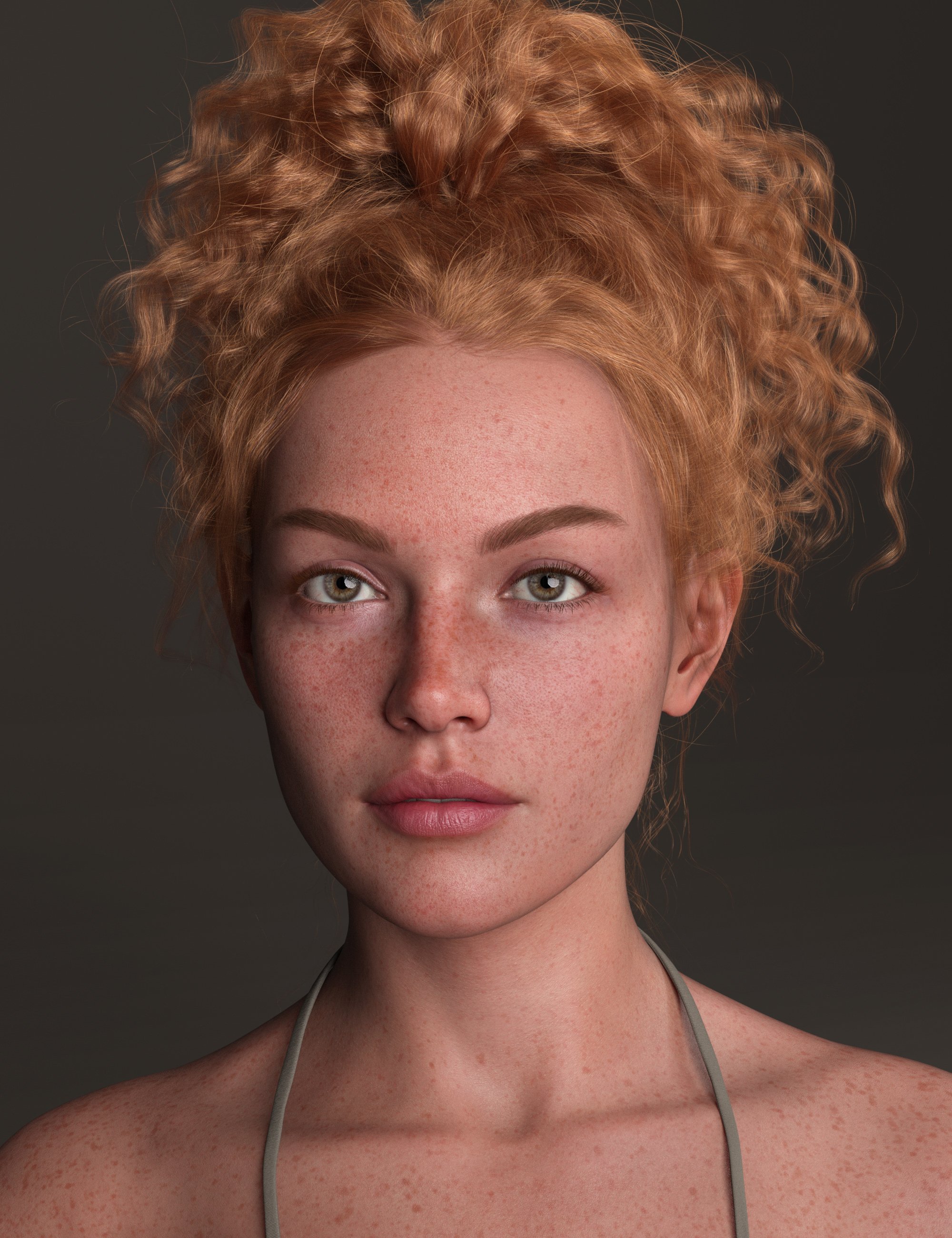 Curly Top Updo Hair for Genesis 9 | Daz 3D