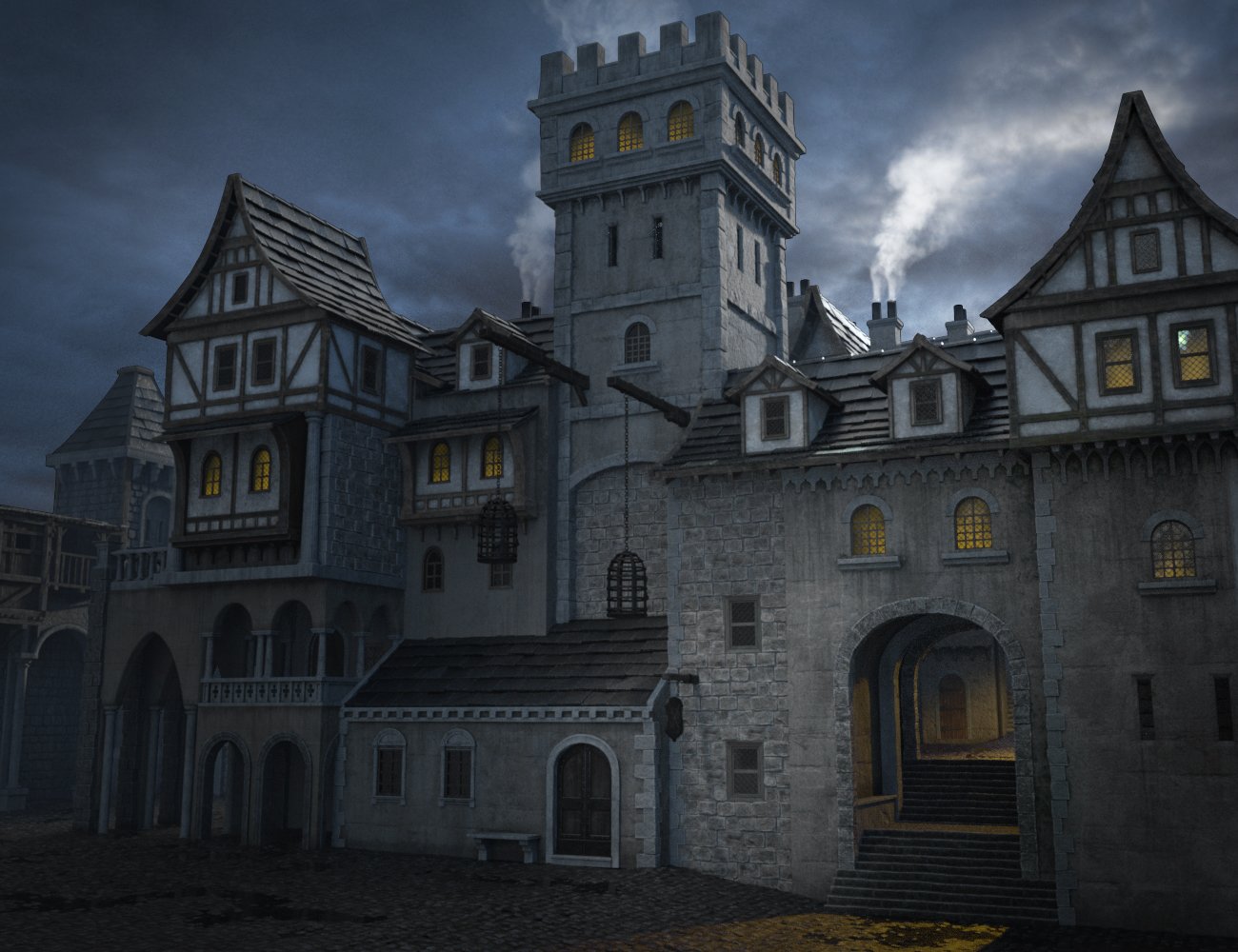 Medieval City Block | Daz 3D