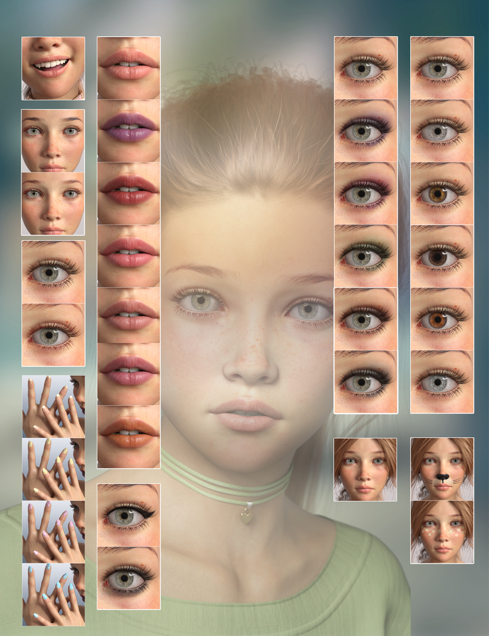 P3D Fabienne HD for Genesis 8.1 Female by: P3Design, 3D Models by Daz 3D