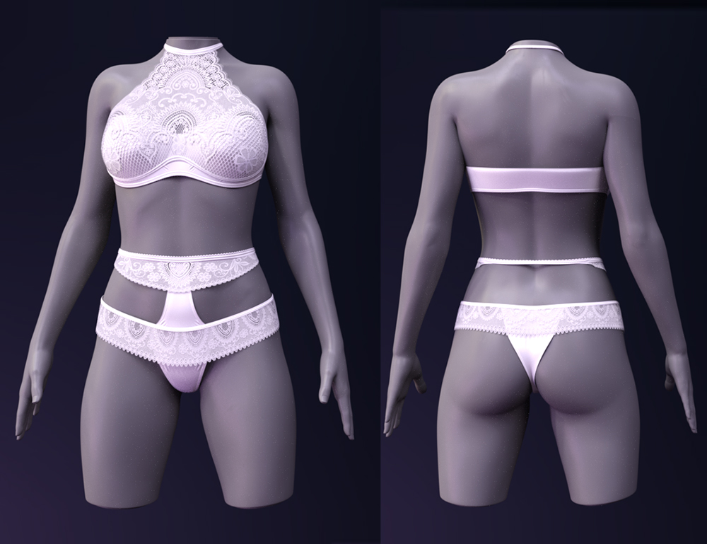 X Fashion Lace Secrets Lingerie for Genesis 8 and 8.1 Females by: xtrart-3d, 3D Models by Daz 3D