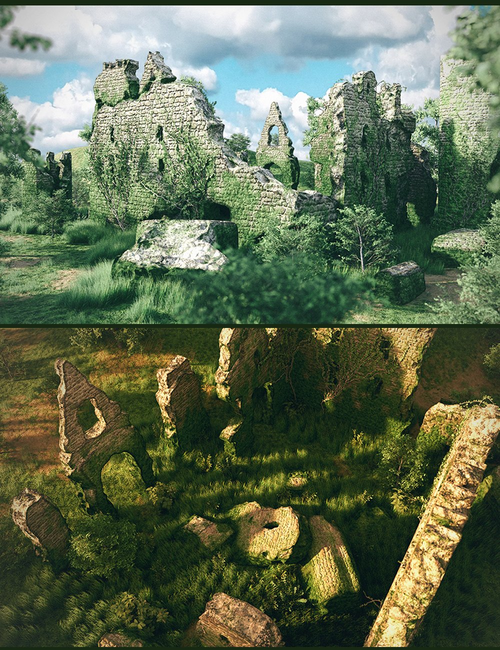The Castle Ruin by: Polish, 3D Models by Daz 3D