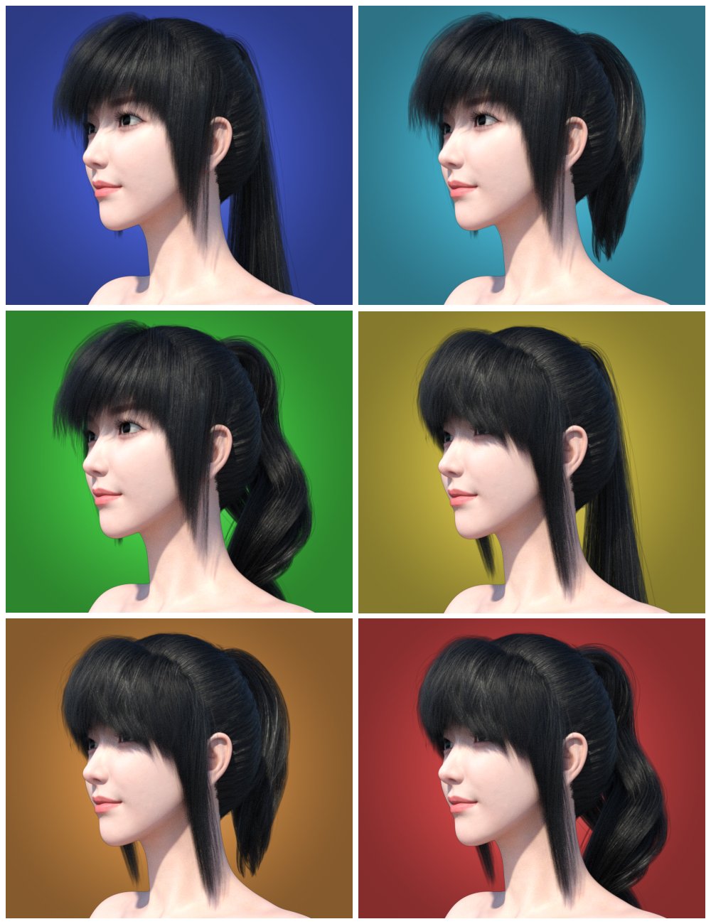 JL Pony Hair Set for Genesis 8 and 8.1 Female JL Pony Hair Set for Genesis 8 and 8.1 Female by: Jerry Jang, 3D Models by Daz 3D