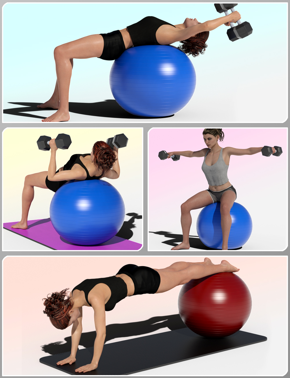 FM Ball & Weights Workout for Genesis 8 Females by: Flipmode, 3D Models by Daz 3D