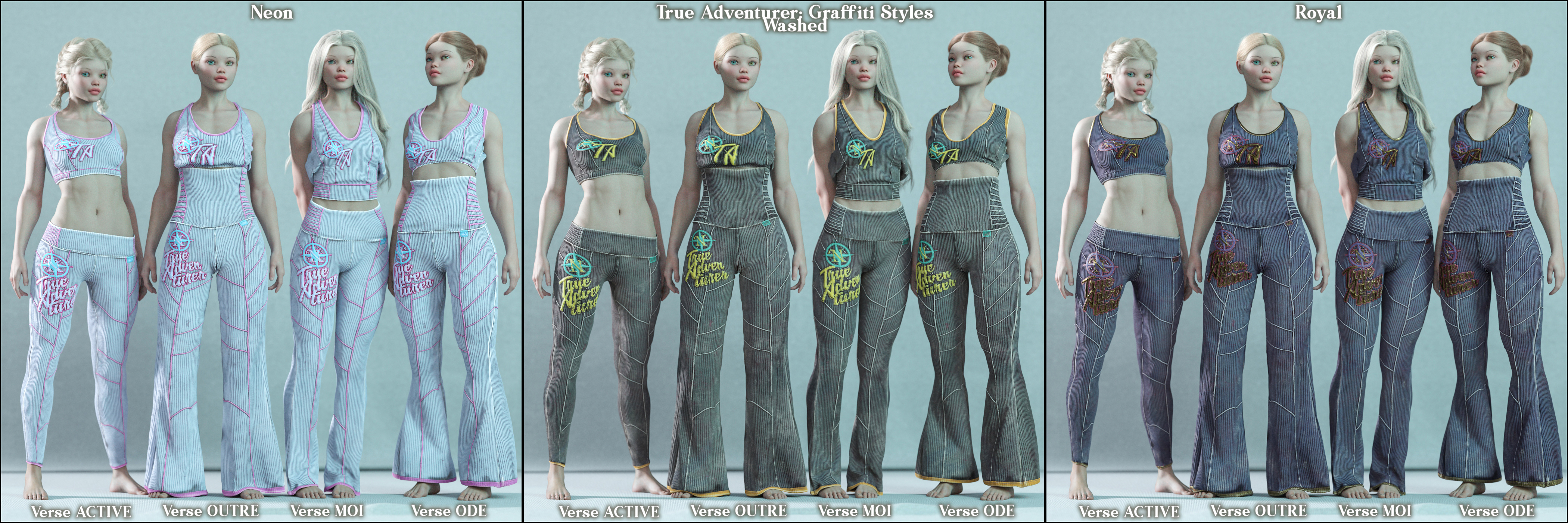 Loungewear Adventure Styles for Verse Clothing Sets by: Aeon Soul, 3D Models by Daz 3D