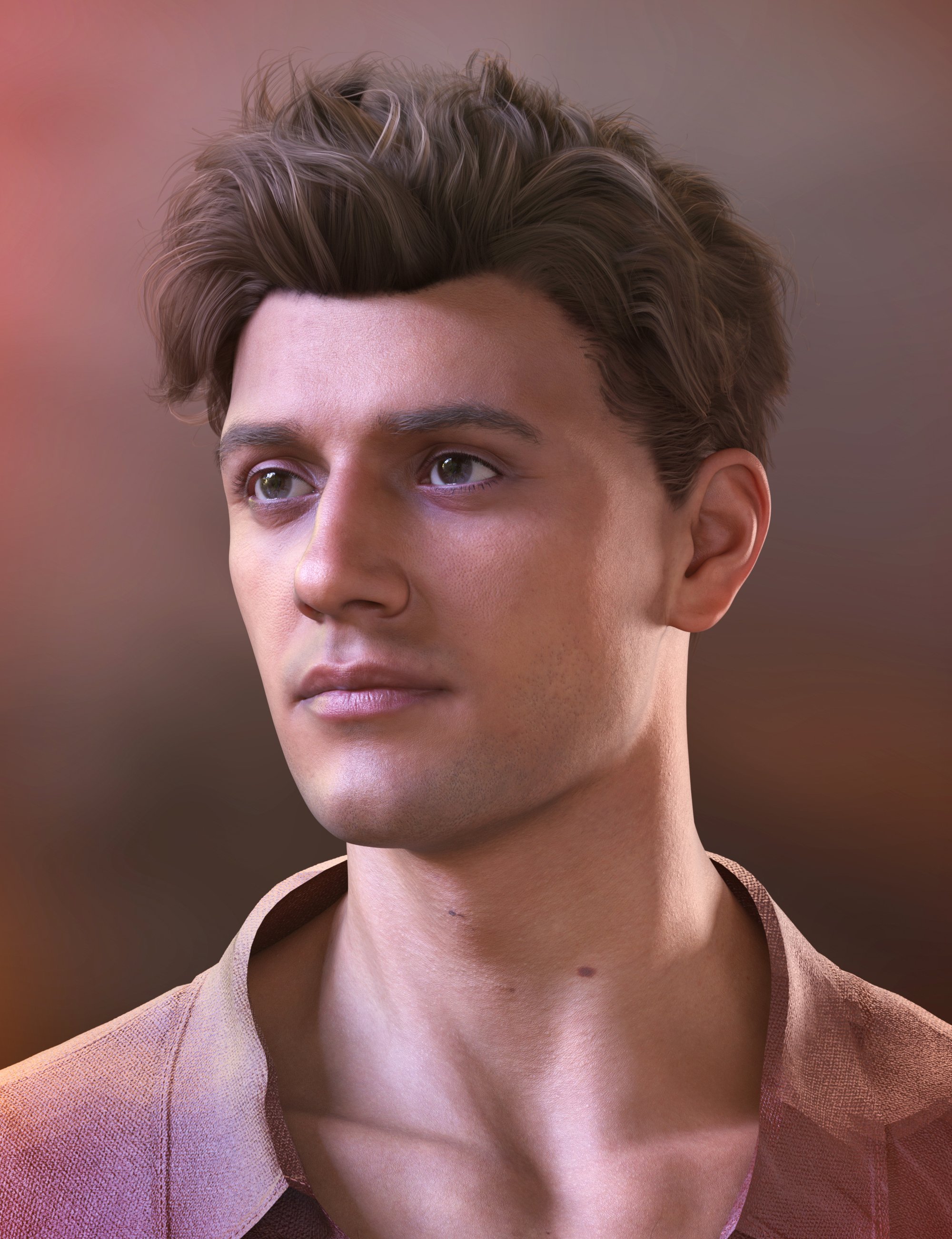 Marty Mane Hair for Genesis 8 Male and Genesis 9 by: Neftis3D, 3D Models by Daz 3D