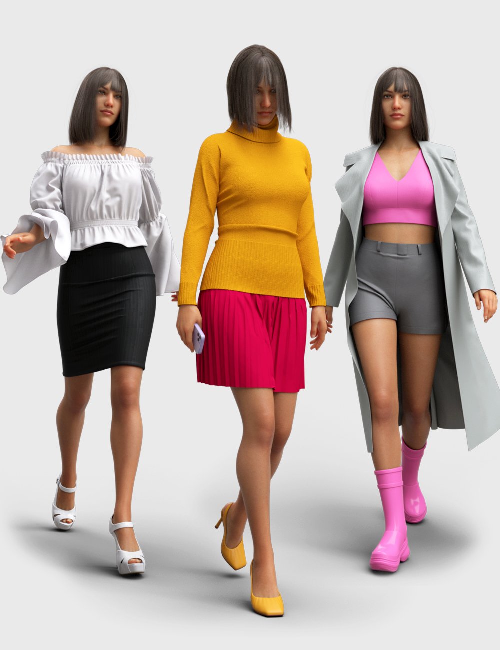 Walks of Mood - Animation Set for Genesis 8 and 8.1 Female by: Havanalibere, 3D Models by Daz 3D