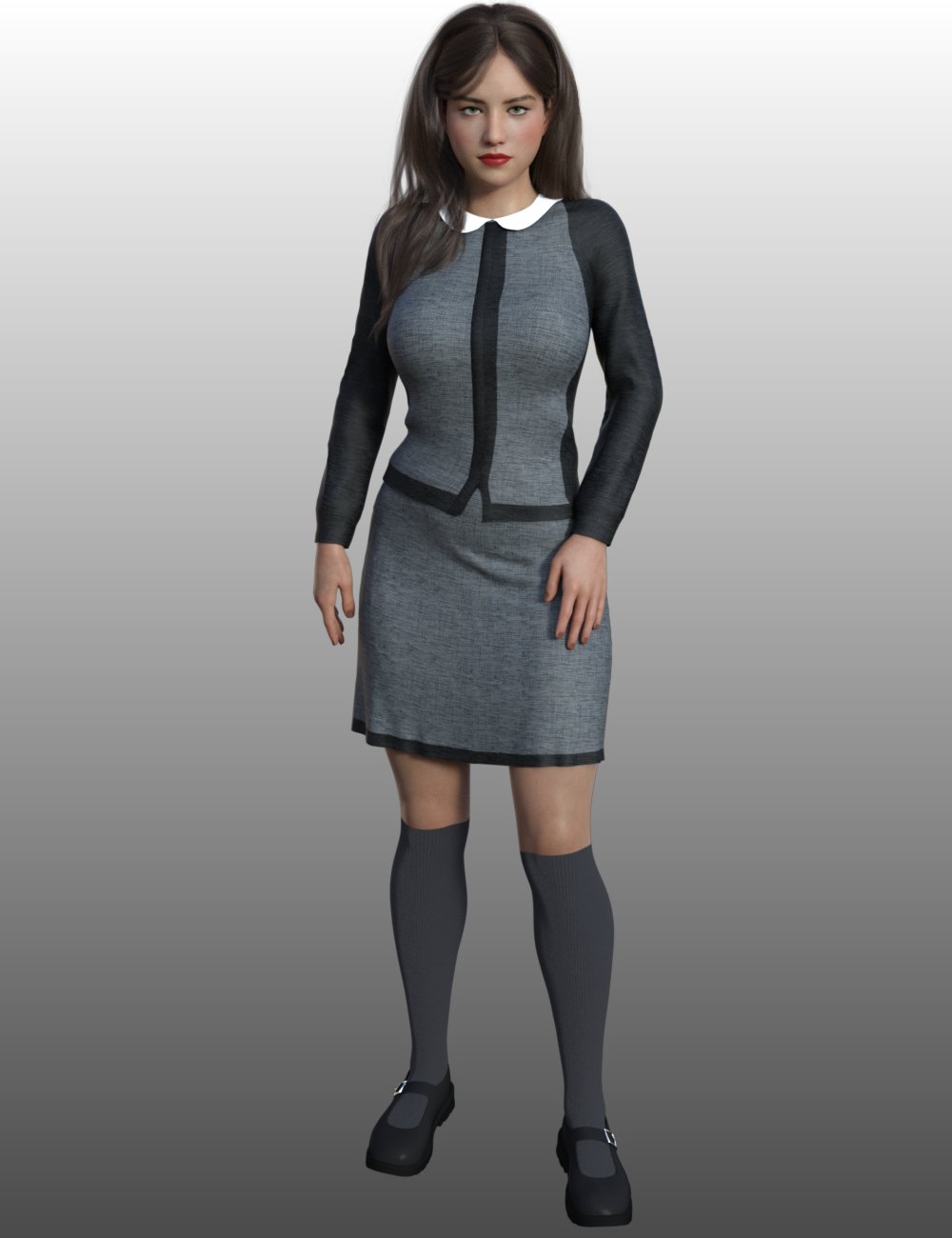 FG University Uniform for Genesis 8 Females by: IronmanFugazi1968, 3D Models by Daz 3D