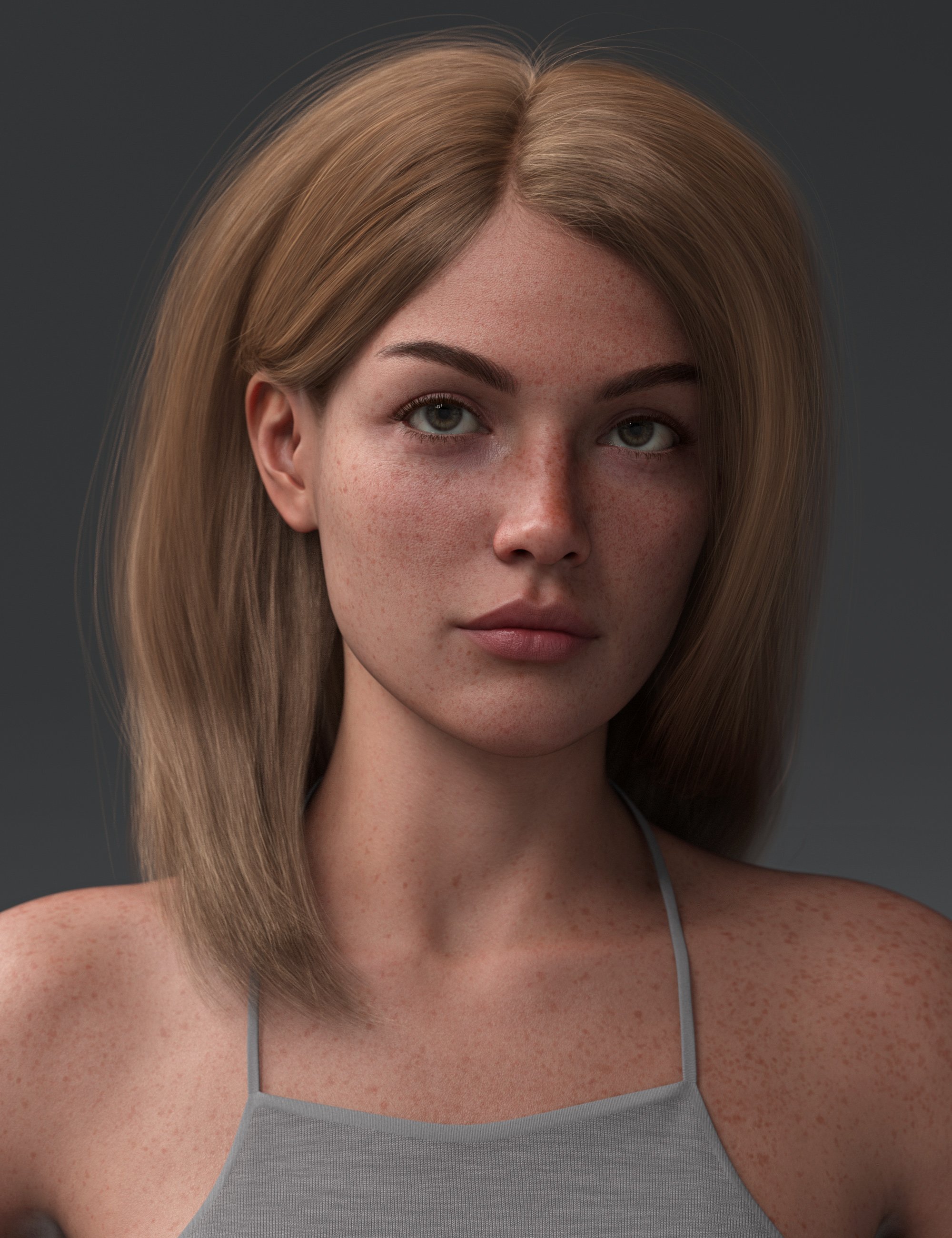 Side Parted Long Bob Hair for Genesis 9 | Daz 3D