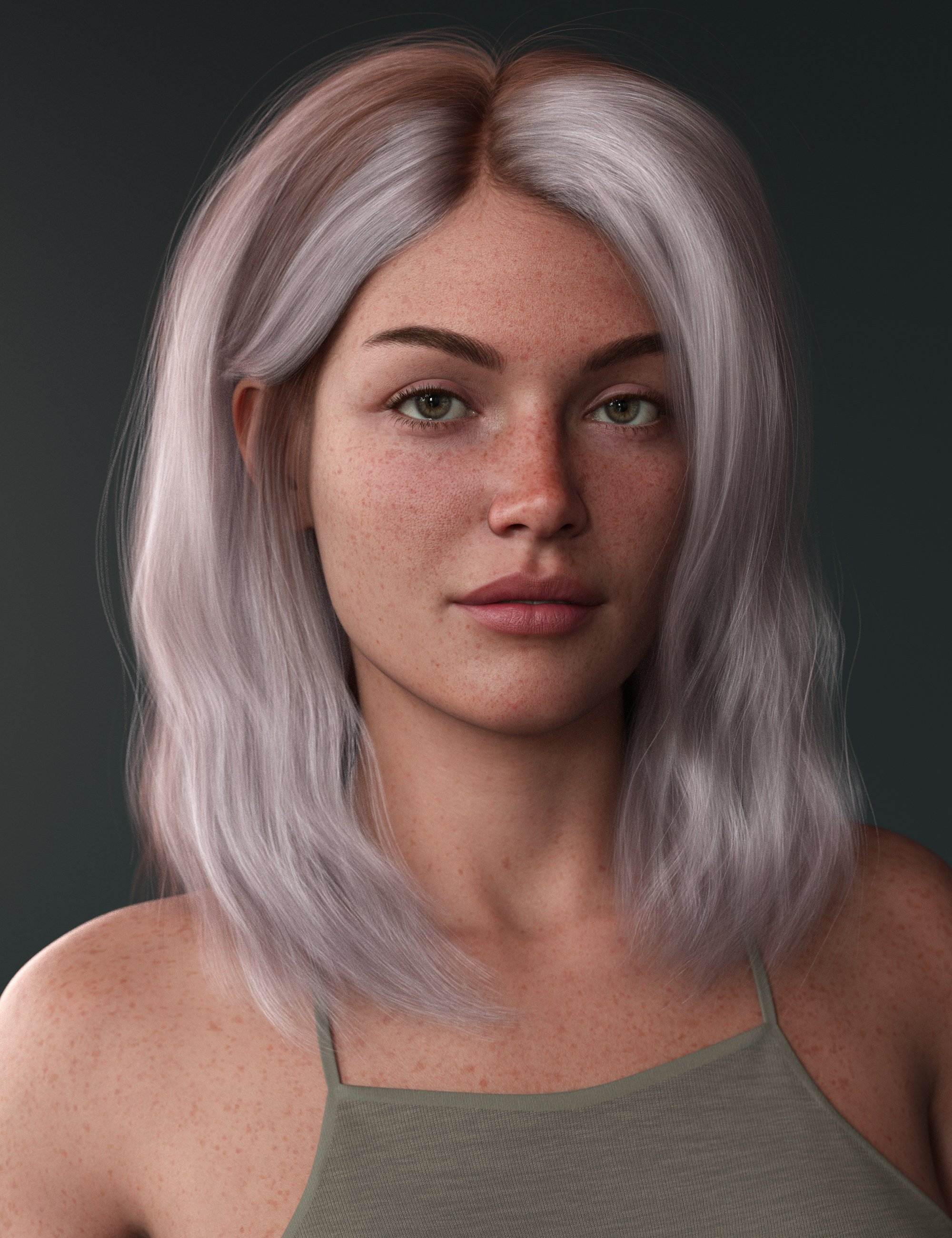 Side Parted Long Bob Hair Texture Expansion | Daz 3D