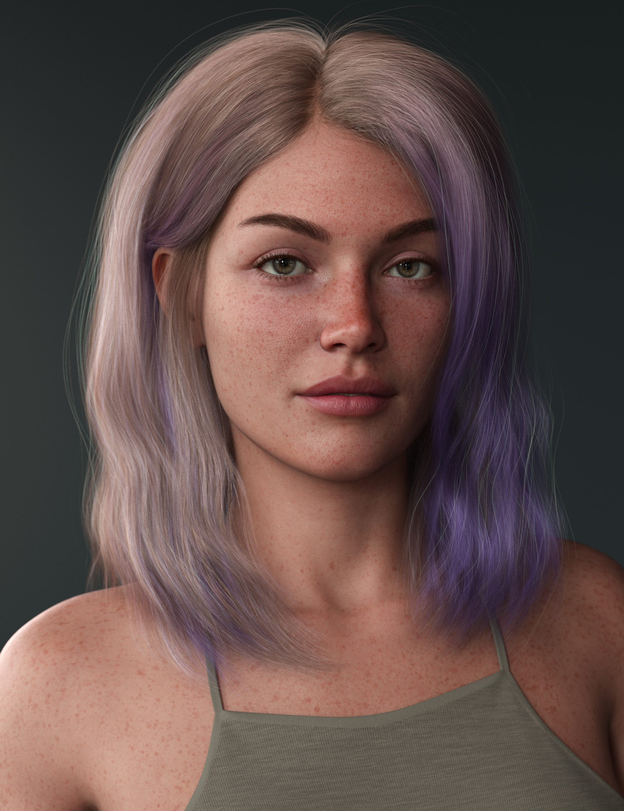 Side Parted Long Bob Hair Texture Expansion | Daz 3D