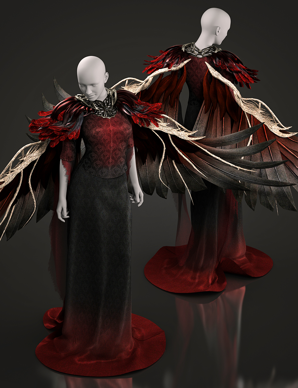 Crow Outfit Textures by: Arien, 3D Models by Daz 3D