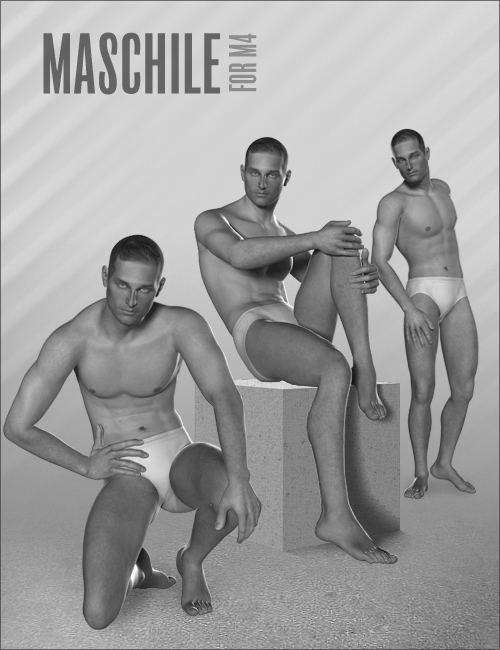 Maschile Pose Set for M4 by: Faber Inc, 3D Models by Daz 3D